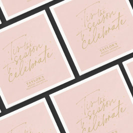 Guardanapo De Papel Este é o Chá de panela de inverno cor-de-rosa páli