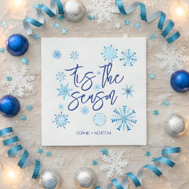 Guardanapo De Papel Este é o floco de neve azul da estação