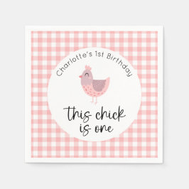 Guardanapo De Papel Este Pintinho é um primeiro aniversario