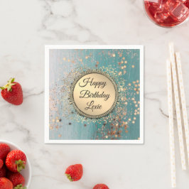 Guardanapo De Papel Esteira de Stardust em Blue Teal