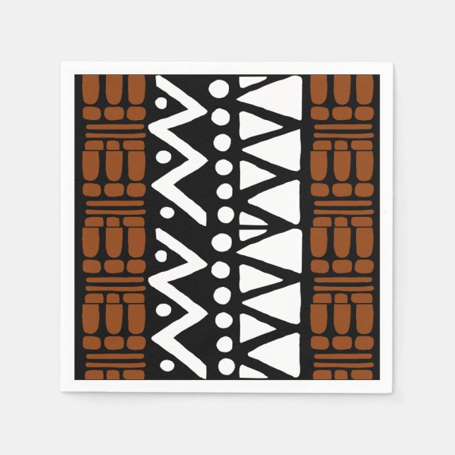 Guardanapo De Papel Estilo Africano Napkins Afrocêntrico (Frente)