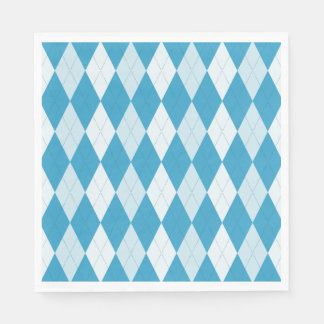 Guardanapo De Papel Estilo Argyle Azul Peacock Forma Diamante Pequena
