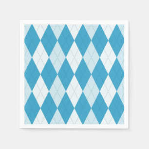 Guardanapo De Papel Estilo Argyle Azul Peacock Forma Diamante Pequena