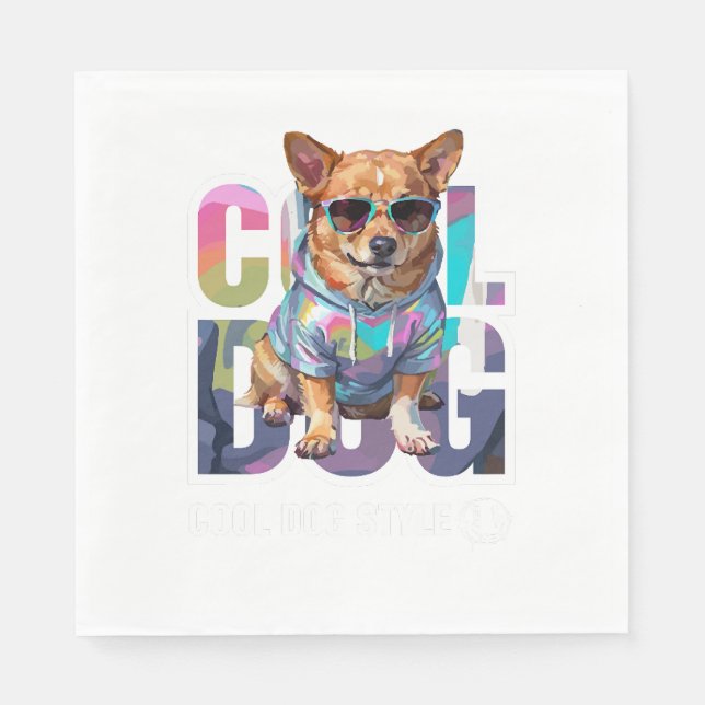 Guardanapo De Papel Estilo Cachorro Maneiro (Frente)