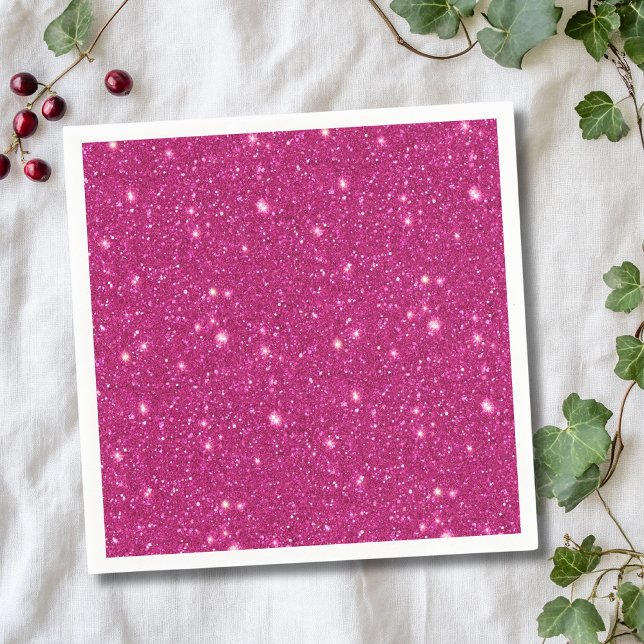 Guardanapo De Papel Estilo Clássico de Glitter Rosa Tendência de São V (Criador carregado)