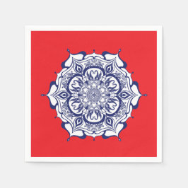 Guardanapo De Papel Estilo da China Azul com criaturas
