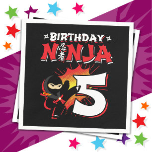Guardanapo De Papel Estilo de Livro de Quadrinhos de 5 Anos Ninja 5 Bi