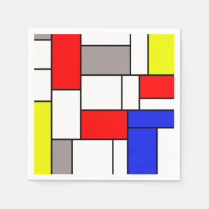 Guardanapo De Papel Estilo de Mondrian