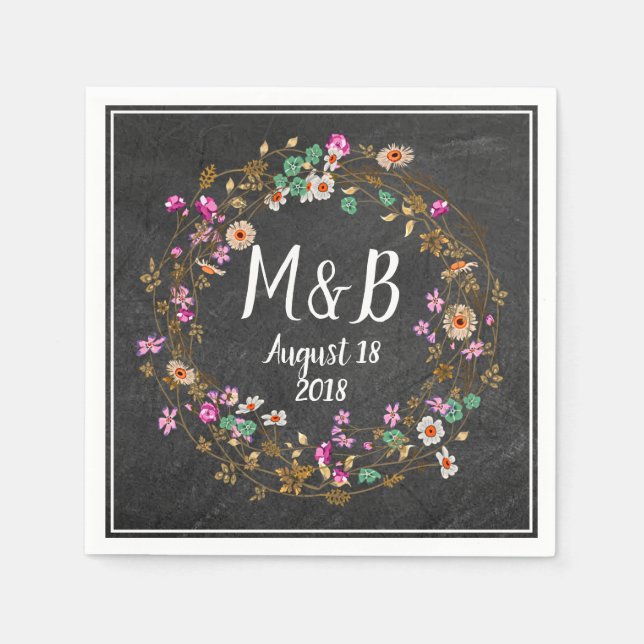 Guardanapo De Papel Estilo de País Personalizado Texto Fofado (Frente)