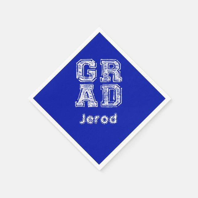 Guardanapo De Papel Estilo de Quadro Personalizado de Ideias de Gradua (Canto)