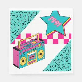 Guardanapo De Papel Estilo de Vintage Estéreo 1991