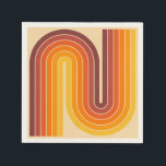 Guardanapo De Papel Estilo de Vintage Retroativo 70s Design geométrico<br><div class="desc">70s Estilo de Vintage Retroativo Design Geométrico em Laranja Castanho e Amarelo.</div>