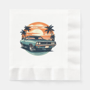 Guardanapo De Papel Estilo de Vintagem da Retrorção Muscular Clássica