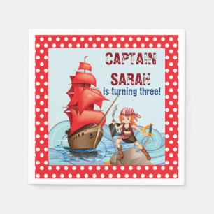 Guardanapo De Papel Estilo dos desenhos animados do barco da festa de