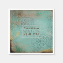 Guardanapo De Papel Estilo Farmhouse Lace Rústico de Teal Personalizar