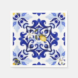 Guardanapo De Papel estilo italiano,azulejos,majolica,limão,Impressão 