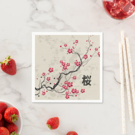 Guardanapo De Papel Estilo Oriental Sakura Cherry Blossom Art