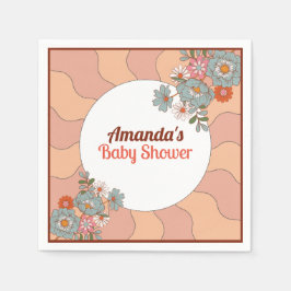 Guardanapo De Papel Estilo Retro Festa de Chá de fraldas de Inundação 