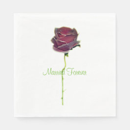 GUARDANAPO DE PAPEL ESTILO ROMÂNTICO DE NAPKIN NO DIA DE CASAMENTO