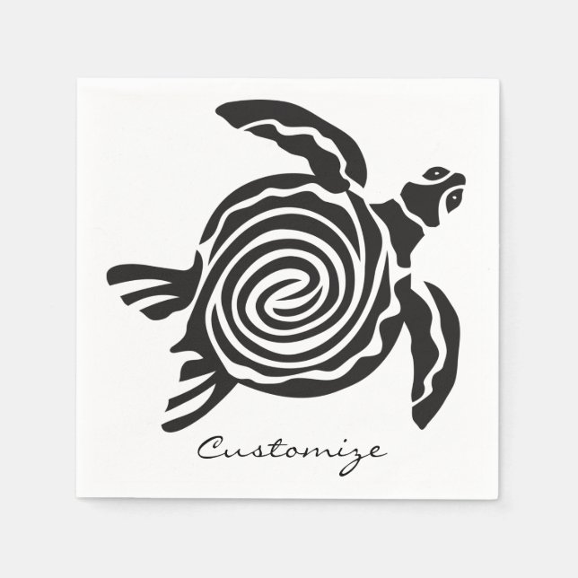 Guardanapo De Papel Estilo Tribal Turtle Thunder_Cove (Frente)