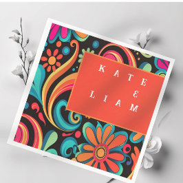 Guardanapo De Papel estilo vibrante de 70