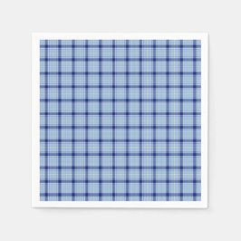 Guardanapo De Papel Estilo Xadrez Azul Rústico Simples
