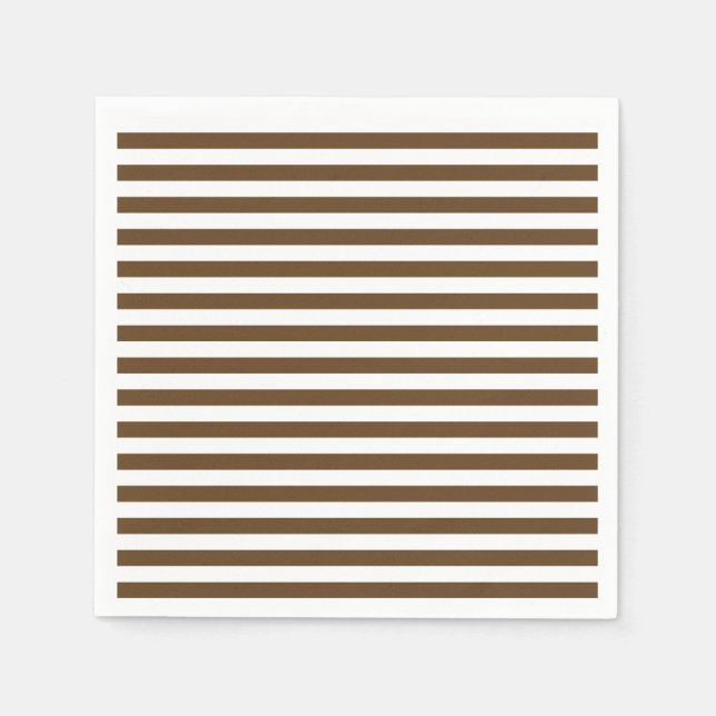 Guardanapo De Papel Estirpes finas - Castanho branco e escuro (Frente)