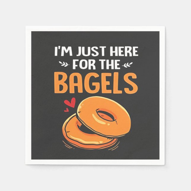 Guardanapo De Papel Estou aqui pela Comida judaica das sacolas (Frente)