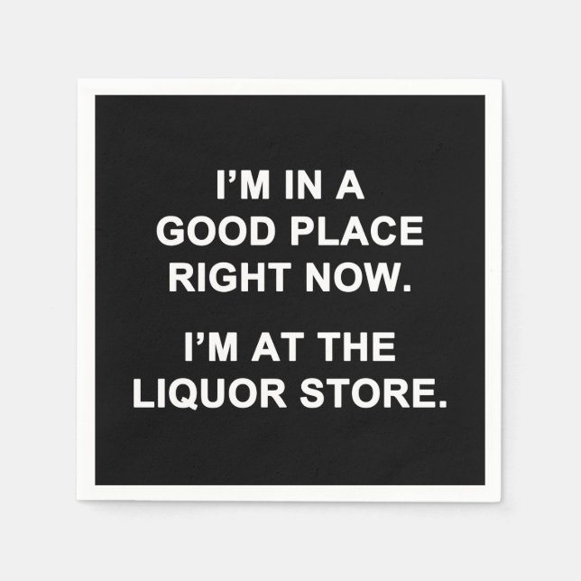 Guardanapo De Papel Estou em um bom lugar agora (Frente)