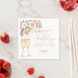 Guardanapo De Papel Estourando o Espumante Ela Vai se Casar