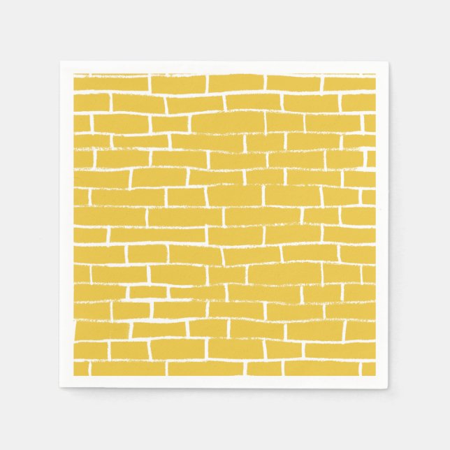 Guardanapo De Papel Estrada para tijolos - Amarelo e transparente (Frente)