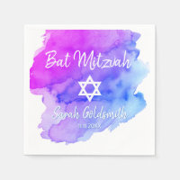 Estrela Azul de Aquarela Púrpura de David Bat Mitz