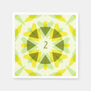 Guardanapo De Papel Estrela de Aniversário Verde Amarelo Verde de Dive