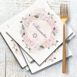 Guardanapo De Papel Estrela De David Jewish Girl Naming Rosas Rosa