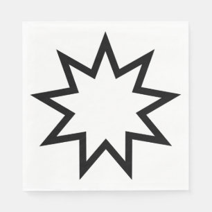 Guardanapo De Papel Estrela de Nove Pontas (Símbolo da Fé Bahai)