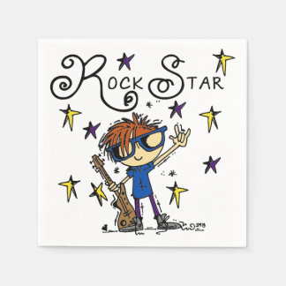 Guardanapo De Papel Estrela do rock do menino do Redhead