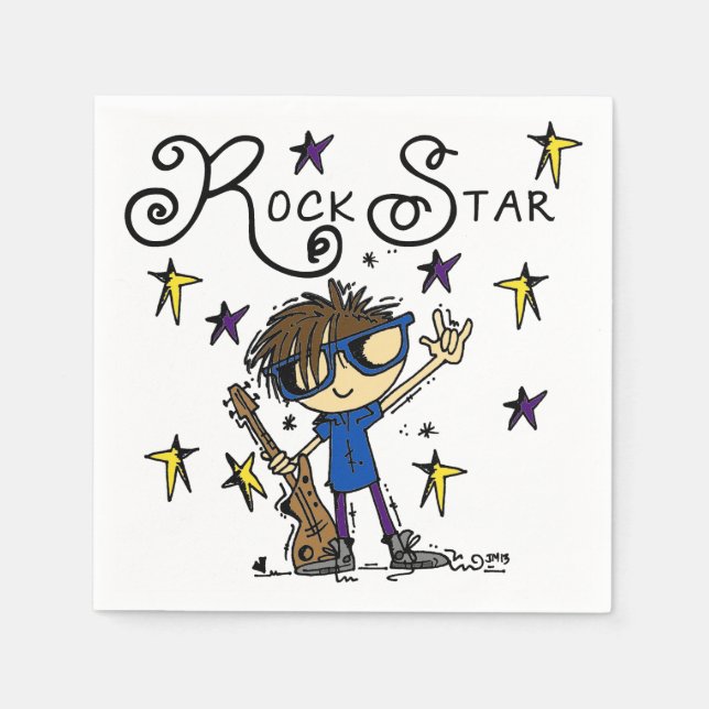 Guardanapo De Papel Estrela do rock triguenha (Frente)