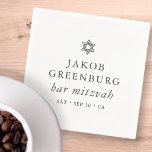 Guardanapo De Papel Estrela Elegante Moderna Simples do Bar David Mitz<br><div class="desc">Design é composto por tipografia sans serif e por tipografia cursiva de escrita lúdica sobre um fundo simples. Disponível aqui: http://www.zazzle.com/store/selectpartysupplies</div>