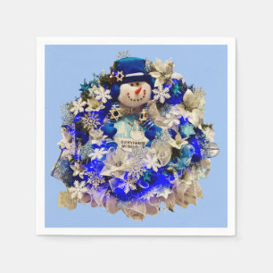 Guardanapo De Papel Estrela Moderna de Hanukkah de David Snowman Wreat