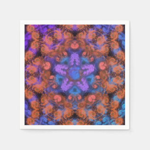 Guardanapo De Papel Estrela Roxa Redemoinho Laranja Viagem Abstrata Br