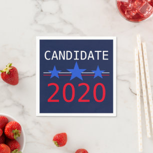 Guardanapo De Papel Estrelas Azuis Personalizadas E Eleições De 2020