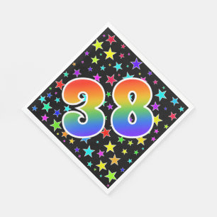 Guardanapo De Papel Estrelas coloridas + Teste padrão "38" do