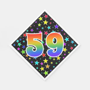 Guardanapo De Papel Estrelas coloridas + Teste padrão "59" do
