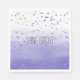 Guardanapo De Papel Estrelas com Degradê Roxo