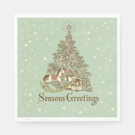 Guardanapo De Papel Estrelas de Cavalo de Floresta de Natal