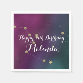 Guardanapo De Papel Estrelas de Festa de aniversário de Galáxias de Fo