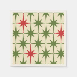 Guardanapo De Papel Estrelas de Natal Modernas do século médio