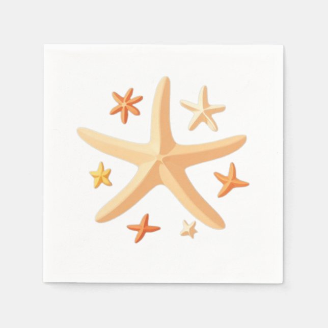 Guardanapo De Papel Estrelas-do-mar e as Pequenas (Frente)