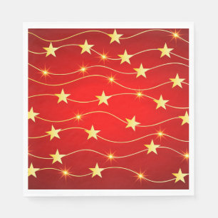 Guardanapo De Papel Estrelas Douradas de Natal