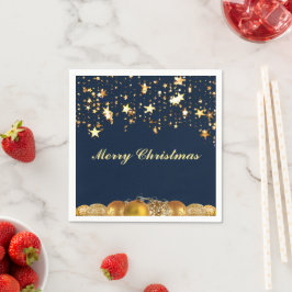 Guardanapo De Papel Estrelas Douradas de Natal, Enfeites, Árvore e Men